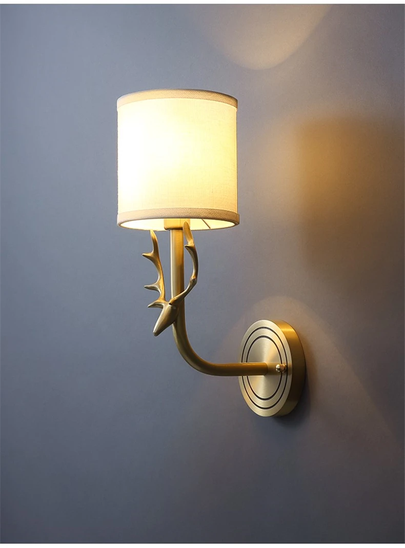 Modern Bedside Wall Sconces Lamp Lighting Retro Industrial Golden Star Lamp Shade Wall Mounted Light E27 Base Indoor Wall Lamp for Aisle Corridor Balcony