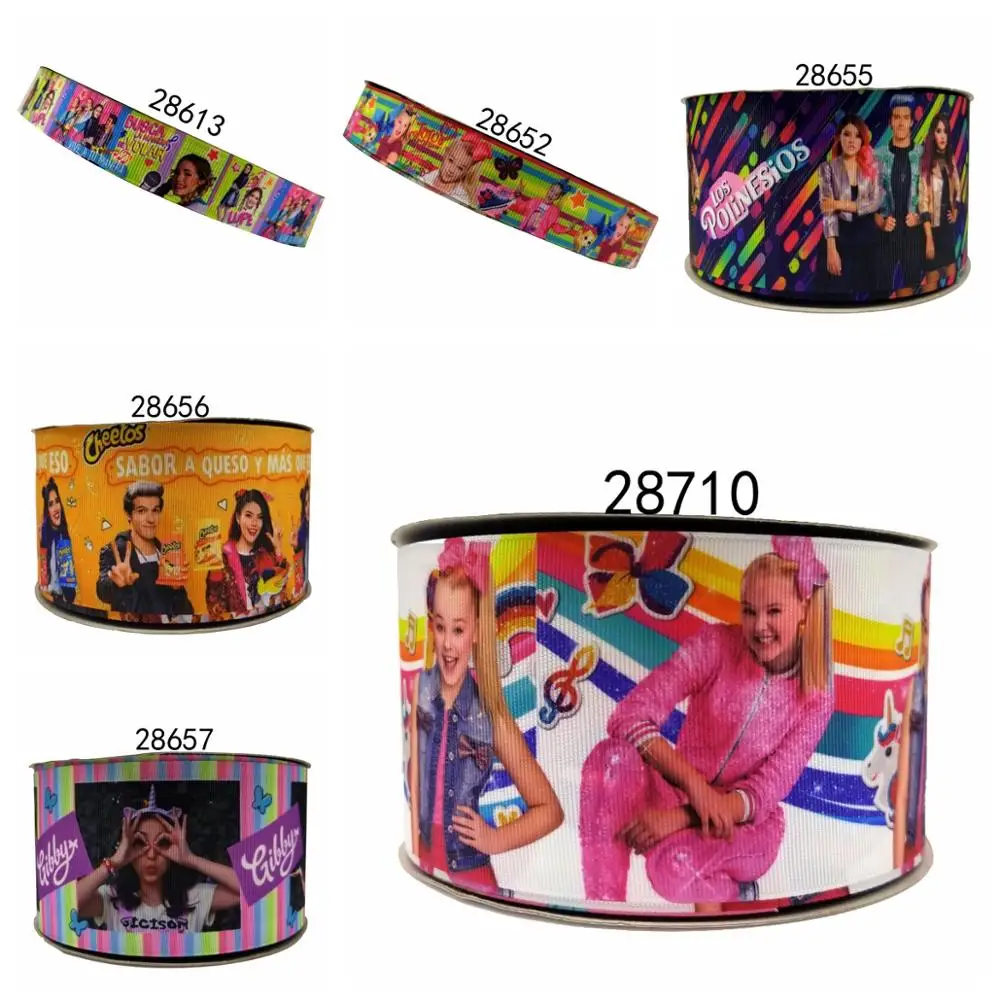 

Free shipping 50 yard cartoon printed grosgrain ribbon 28674