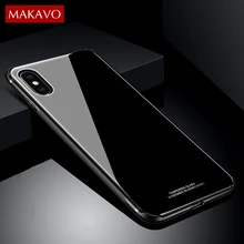 Чехол MAKAVO из закаленного стекла для Samsung Galaxy S8 / S8P Note 8 iPhone 7 Plus