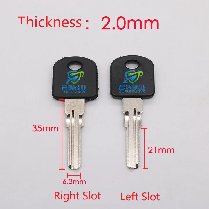 

10pcs x Left and Right key embryo House Key Blade Replacement Length 35mm JF019