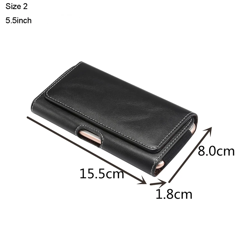 Универсальный кожаный пояс кобура чехол для samsung S10 S9 S8 S7 S6 S5 note8 9 для iphone 8, 7, 6 6s X XS XR чехол крышка сумка на поясном ремне - Цвет: Size 2