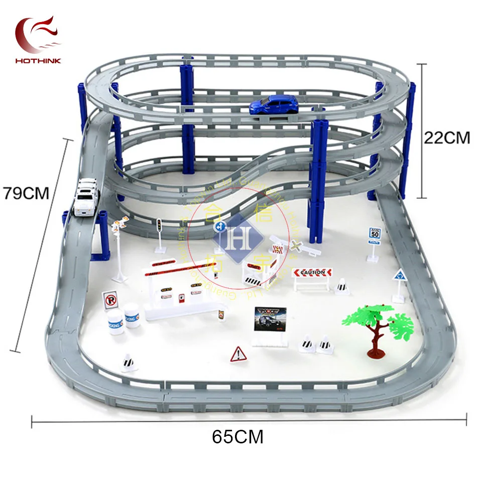 Hothink Электрический рельсовый путь модель автомобиля Поезд мост железной дороги путепровода гонки дорога игрушка строительные высокого