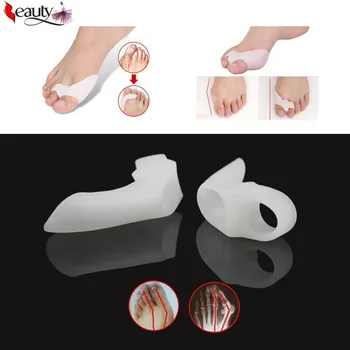 

1Pair Soft Silicone Toe Bicyclic Bone Plantar Thumb Braces Correction Foot Big Toe Separator Pedicure New Good Quality