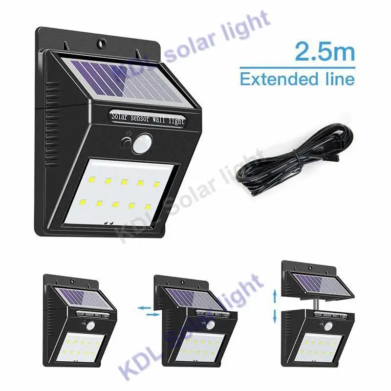 Обновление 20/30 led 500лм Солнечный свет раздельный монтаж pIR motion 3 senser vs38/48/28/10/55/20 для