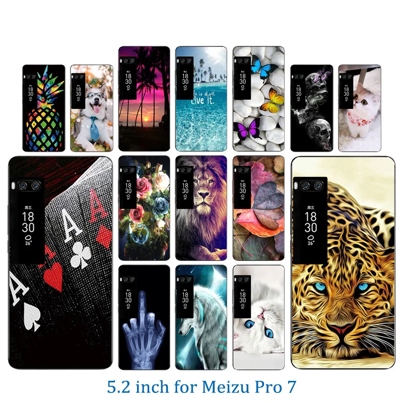 For Meizu pro 7 Case Marb Pattern Soft TPU Cases Luxury Silicone Back Cover Coque Fundas |