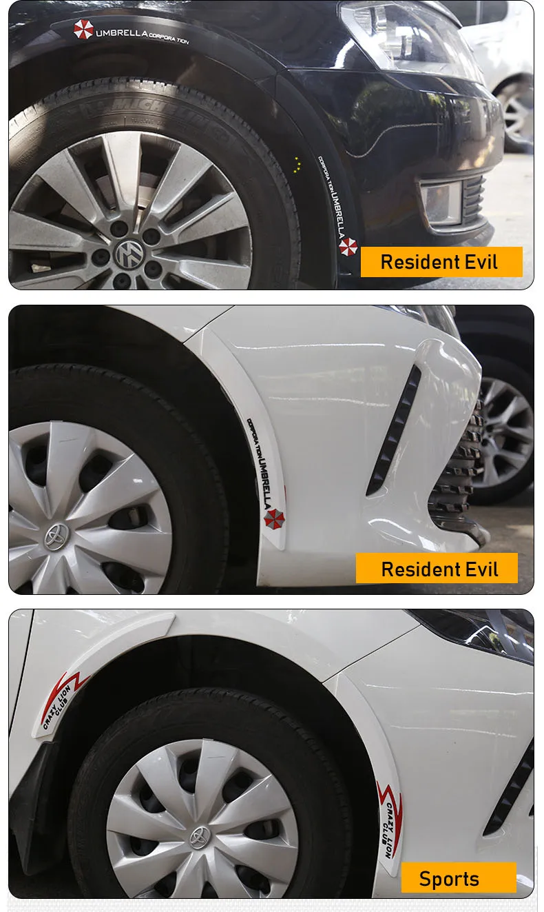 CHIZIYO 2 шт./лот автомобильные колеса брови декоративные анти-столкновения полосы стикер для Camry Corolla Civic Лаванда