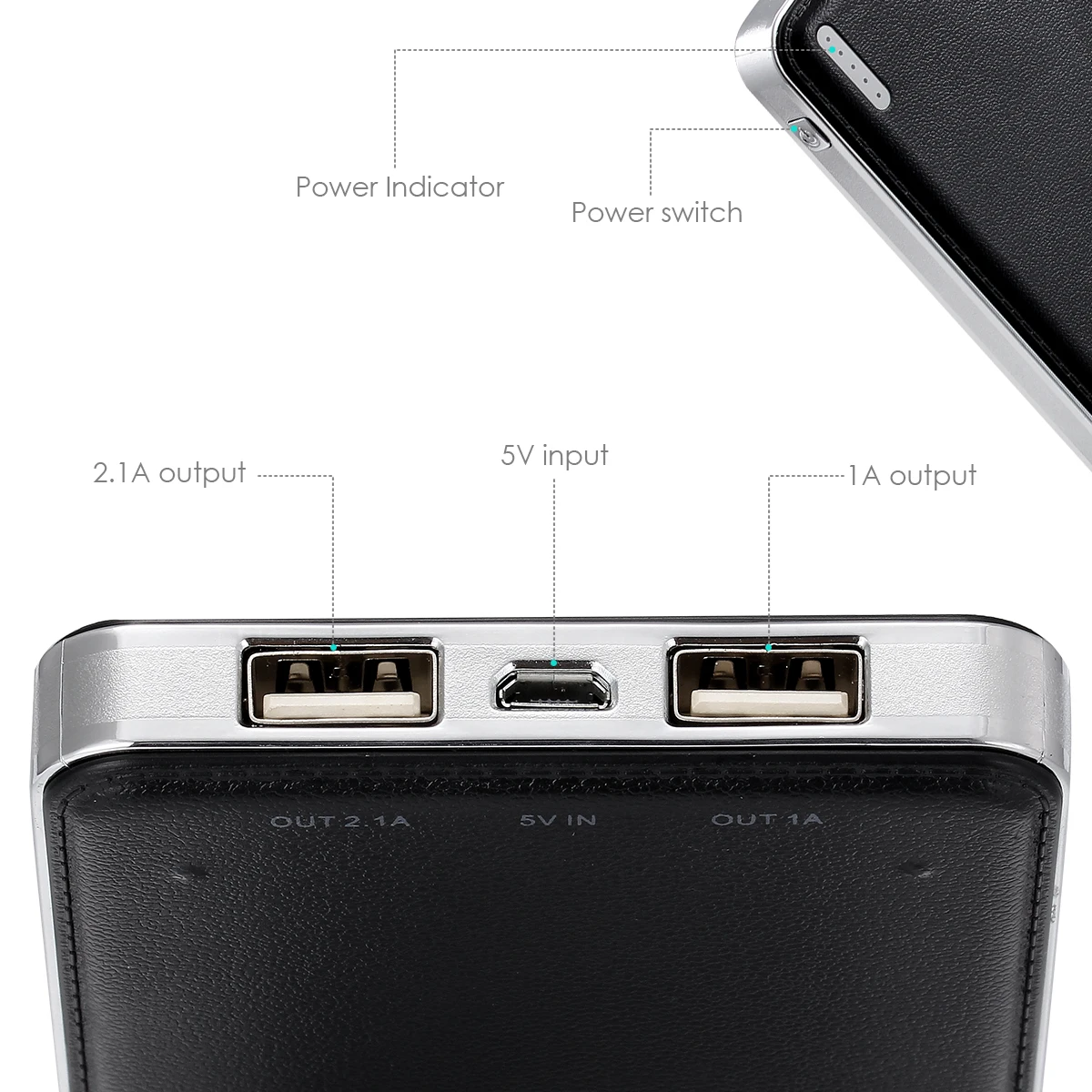 SOONHUA 10000mA Portable Charger Qi Wireless Chargers Quick Charging Stand Power Bank for Apple Samsung Any QI-enabld Devices