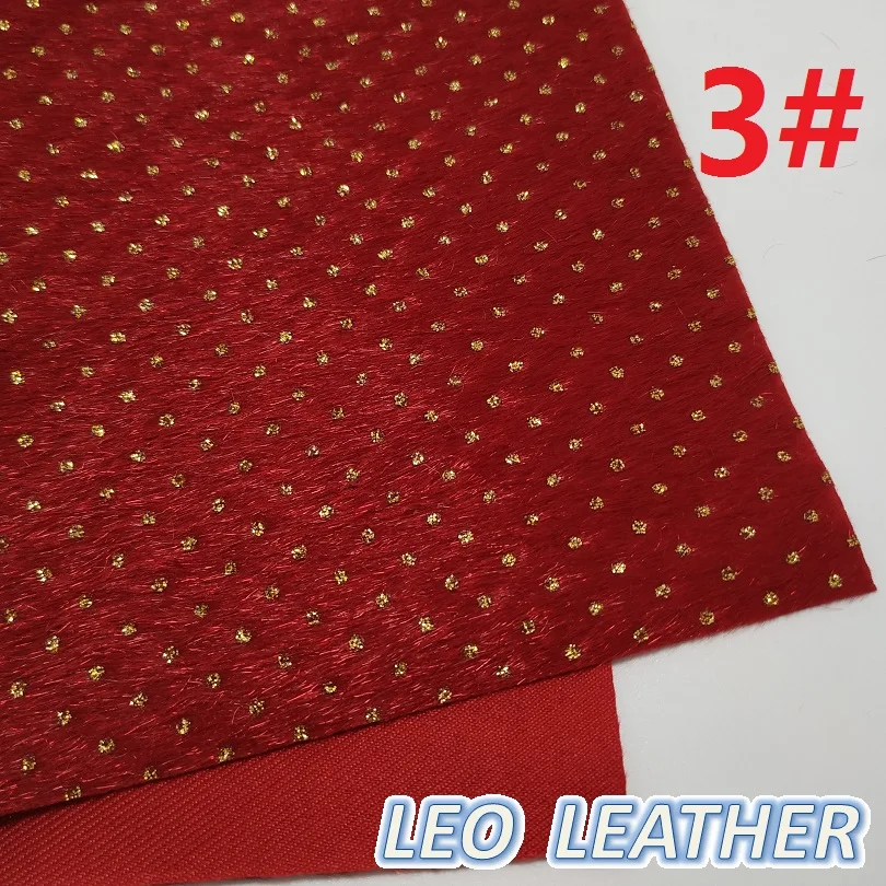 1PCS 21X29CM Immitation cow leather Fabric With Gold Dots For DIY Accessories 9S83A - Цвет: 3