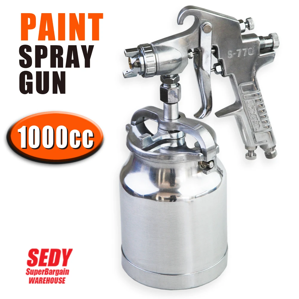 1000cc Mini HVLP Pneumatic Spray Gun 2.5mm Gravity Feed Spray Gun Air