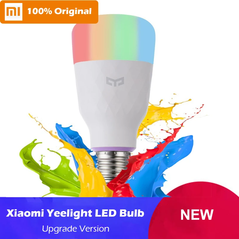 

[ Update Version ] Xiaomi Yeelight Smart LED Bulb Colorful 800 Lumens 10W E27 Lemon Smart Lamp For Mi Home App White/ RGB Option