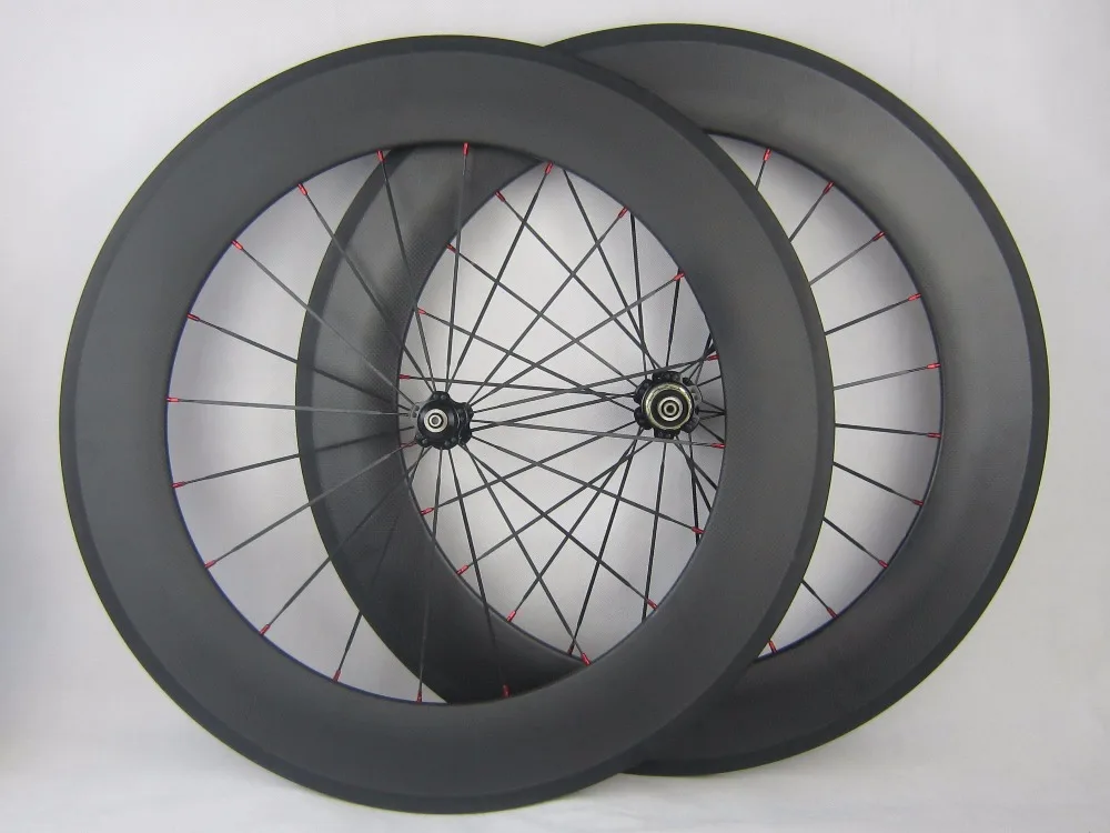 promotions carbon fiber bike 88mm clincher wheels 3k glossy or 3k matte