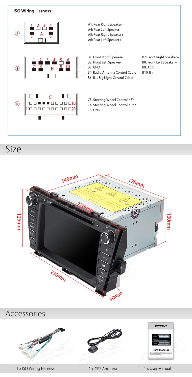 Perfect XTRONS 8 inch 2 din Car DVD Player GPS Navigation Radio USB Windows Ce For Toyota Prius Left Hand Drive 2009 2010 2011 2012 2013 9
