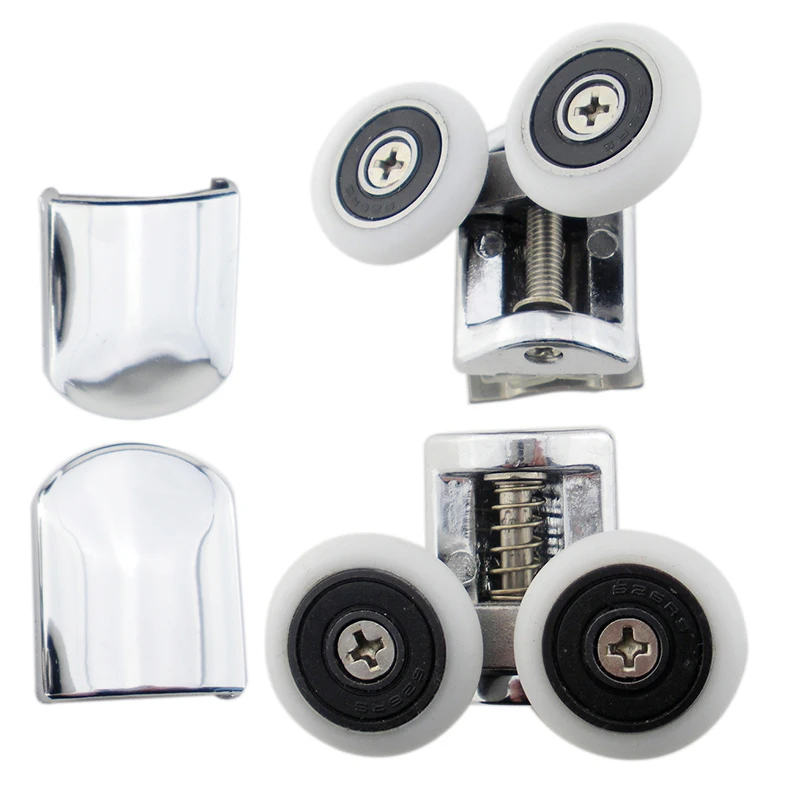 Stainless Twin Wheels Top Bottom roller Bathroom Shower Door Rollers Glass sliding door Rollers Stainless Twin Wheels Top Bottom roller Bathroom Shower Door Rollers Glass sliding door Rollers