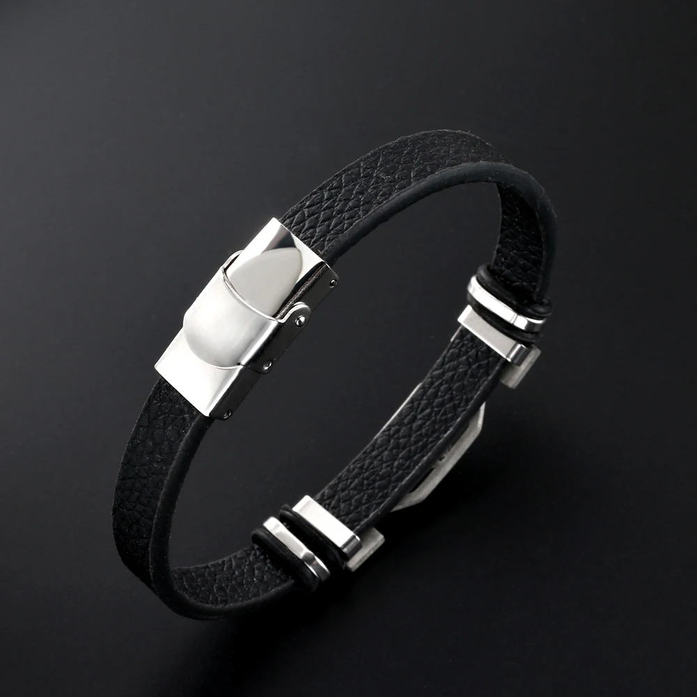 12 Constellation Stainless Steel Cuff Bracelet Men Women Zodiac Sign Black Leather Wrap Bracelet Bracelet Jewelry bracelet jewelry