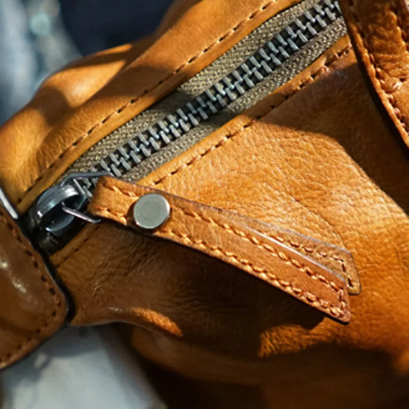 AETOO Retro handmade cowhide leather hand shoulder slung diagonal package casual small Sen dumplings package ladies women