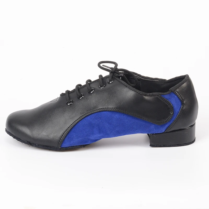 WUXIJIAO/Мужская обувь для латинских танцев; Обувь для бальных танцев из натуральной кожи на низком каблуке 2,2 см; большие размеры; вечерние туфли для танцев на квадратном каблуке