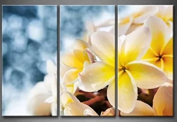 HD 3 Панель Цветущая Цветочная печать винтажная башня настенная художественная