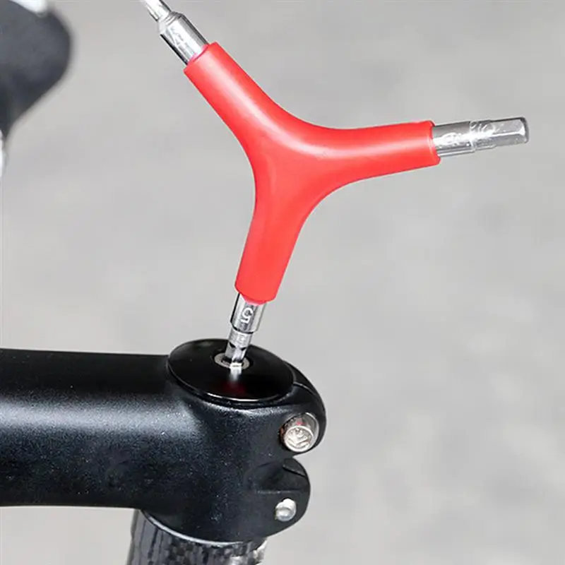RED LAND Bicycle Bike 3-Way Handle Hex Trigeminal 4mm 5mm 6mm Y Type Socket Wrench RED LAND Bicycle Bike 3-Way Handle Hex Trigeminal 4mm 5mm 6mm Y Type Socket Wrench