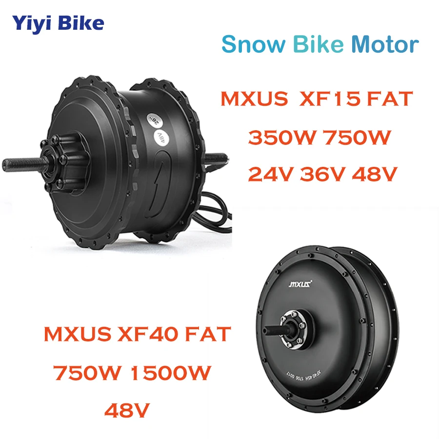 Motor do Cubo Motor de Moto de Neve Engrenagem da Roda Kit de Conversão do Motor Mxus Bldc Bicicleta Elétrica 36 24 v 350 w 750 1500 dc Brushless Traseira 48