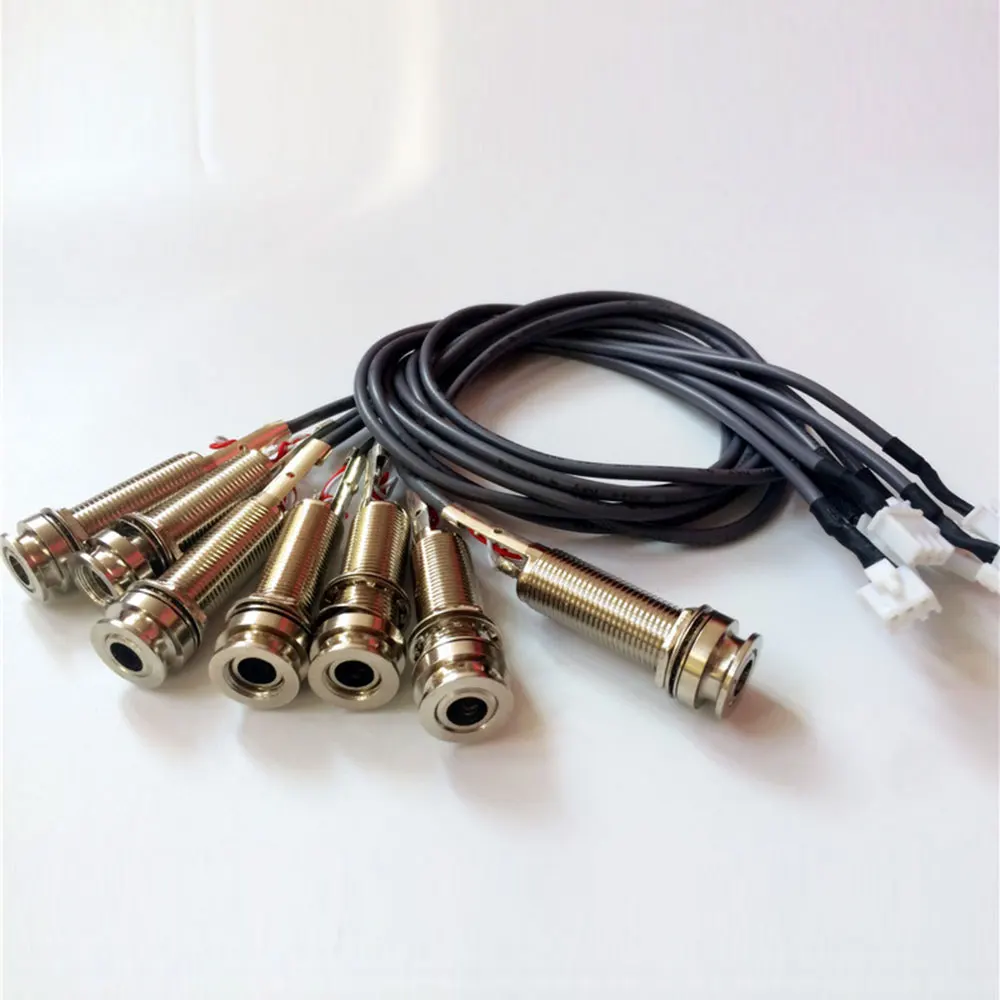 

Cylinder Guitar Endpin Jack with Strap Pin For Guitar 3 Prong Cylinder Threaded Strap Pin Output High Quality