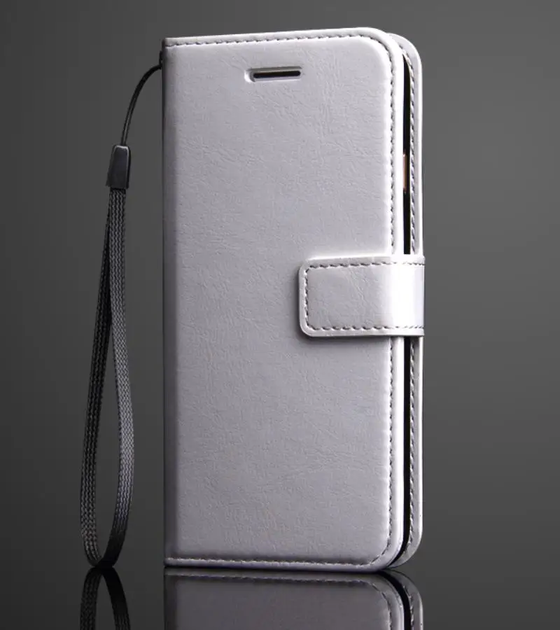 

White Fierre Shann Brand 64 pattern PU leather Wallet Case for iPhone 7 Plus/8 Plus Magnetic Closure Card Slot Stand Case(D0097)
