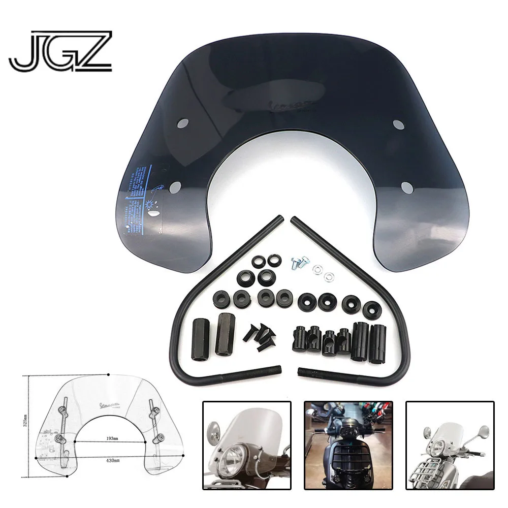 Акриловый передний ветровой экран мотоцикла Лобовое стекло ветровой дефлектор крышка для VESPA GTS 250 300 модифицированный черный прозрачный SM