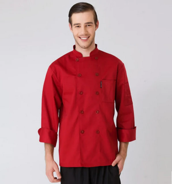 Blue chef jackets Unisex Uniform Navy Men Overalls Chef Coat, kitchen