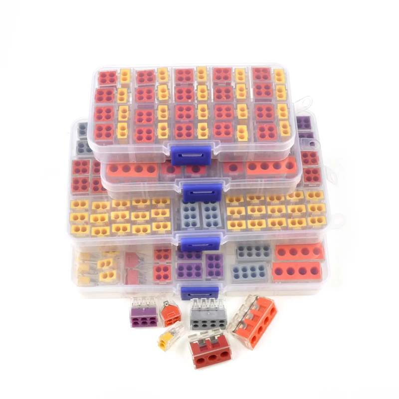 

10/15/20/50/71PCS/Boxed WAGO WEIPU Type Wire Connector Universal Compact Terminal Block Mix Quick Wire Connector For Indoor