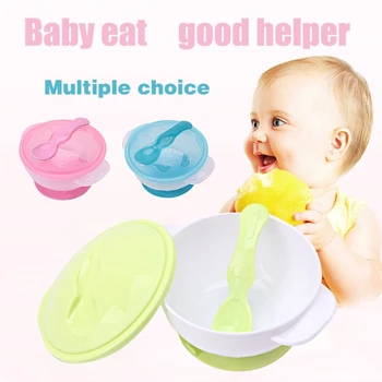

new Slip-resistant Wall Suction Child Tableware Baby Kids Sucker Dishes Gravity Bowl