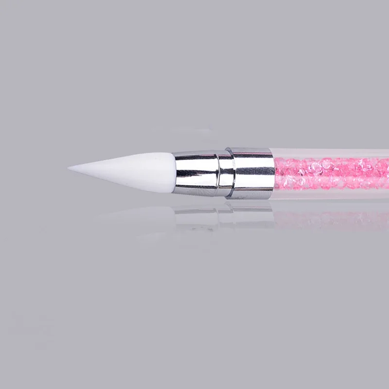 gj0070-PINK 1 шт кисточка для ногтей Стразы акриловая ручка резьба для Неил арта украшения для кончиков ногтей Живопись поли гель Инструмент лайнера УФ-гель для ногтей маникюр аксессуары набор инструментов - Цвет: gj0070-PINK