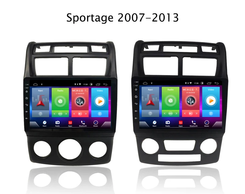 Perfect Full Touch Screen Car Android 8.1 Radio Player For KIA Sportage 2007-2013 GPS Navigation Video Multimedia Built In Bluetooth 2