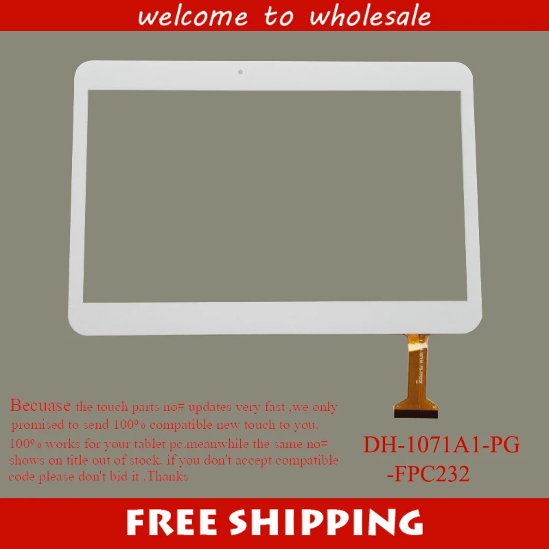 

Free shipping 10.1'' inch touch screen,100% New for dh-1071a1-pg-fpc232 touch panel,Tablet PC touch panel digitizer