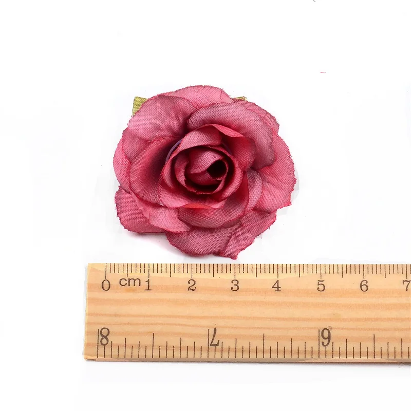 100 шт 4 см шелк искусственный бутоны роз для свадебной вечеринки рождественские украшения DIY ВЕНОК скрапбук искусственные поддельные цветы