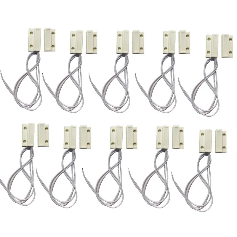 

10PCs -38 Door Contact Magnetic Contacts Surface Mount Alarm Magnetic Contacts Window Door Sensor Switch/Stops For Security