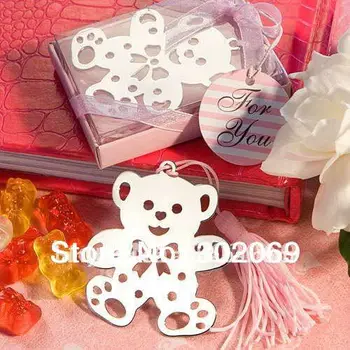 

Lovable Teddy Bear Design Bookmark Wedding Alloy Bookmark For Party 20pcs