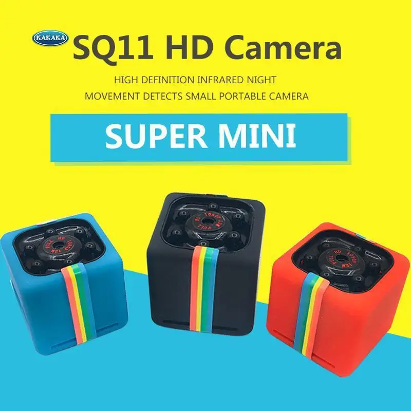 Ночное видение мини Камера SQ11 12MP HD 1080 P DVR Высокое разрешение Micro Comcorder черный