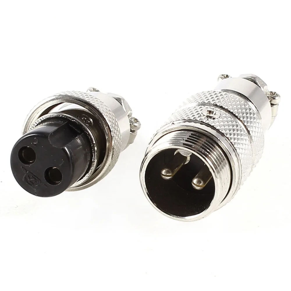 

2Pair=4Pcs GX16 GX16-2 2P 2Pin 16mm Male&Female Wire Panel Connector plug Circular Aviation Connector Socket Plug