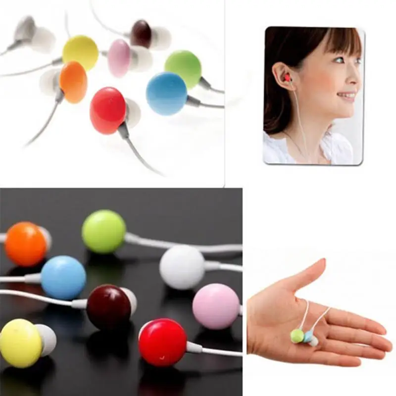 

5pcs/lot Plastic Earphones For Computer phone pad PC MP3 MP4 Player Candy Colors Wired Earphone 3.5mm In-Ear Random Color