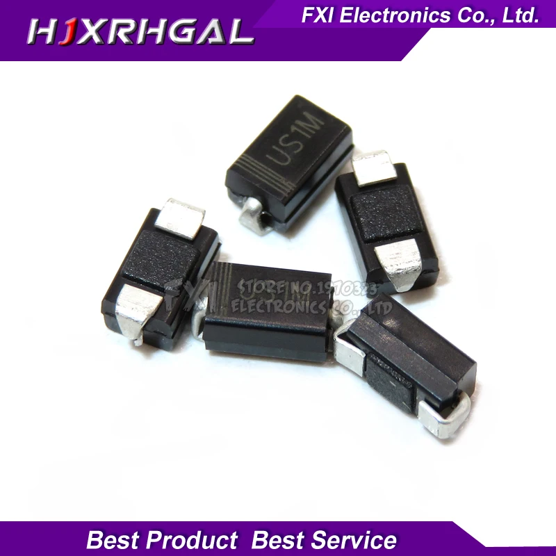 

100PCS 1N4001 M1 1N4004 M4 1N4007 M7 FR107 RS1M SMA Rectifier diode FR207 RS2M HER108 US1M SF18 ES1J SF14 ES1D DO-214AC