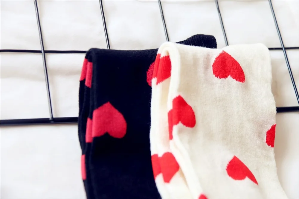 CHAOZHU новые модные счастливые носки подарок ко Дню Святого Валентина женские хлопковые вязаные Мягкие Носки с рисунком сердца