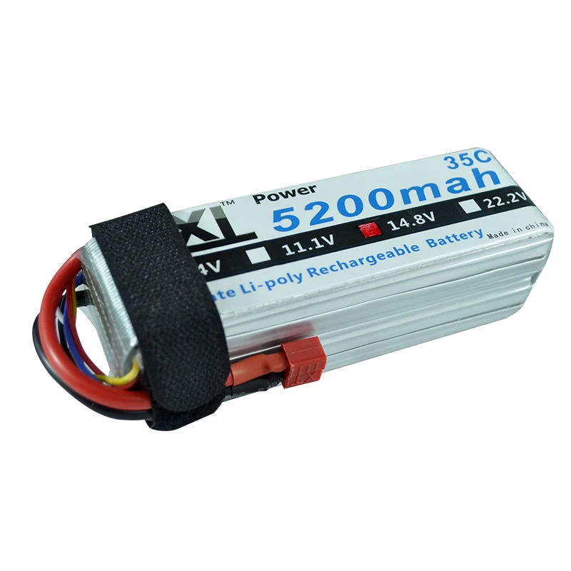 

XXL Battery Lipo 5200mah 14.8V 4S 35C MAX 70C For Helicopter RC Li-polymer Battery