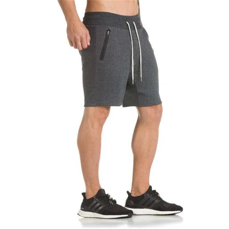 2018 новые летние модные Для мужчин спортивные шорты брюки хлопок Бодибилдинг штаны Фитнес короткие Jogger Повседневное тренажерные залы Для