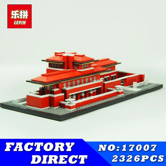 

LEPIN 17007 2326Pcs Genuine Architecture Series The Robie House Educational Building Blocks Bricks Toys Model Compatible 21010