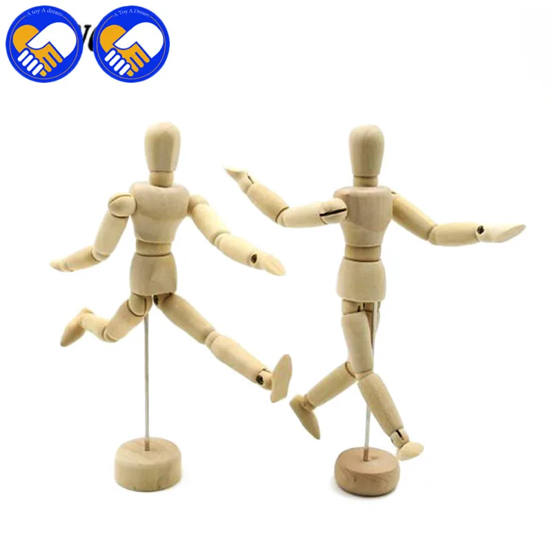 1 Piece 16 Moveable Joints Wooden Man Figure Toys Dolls