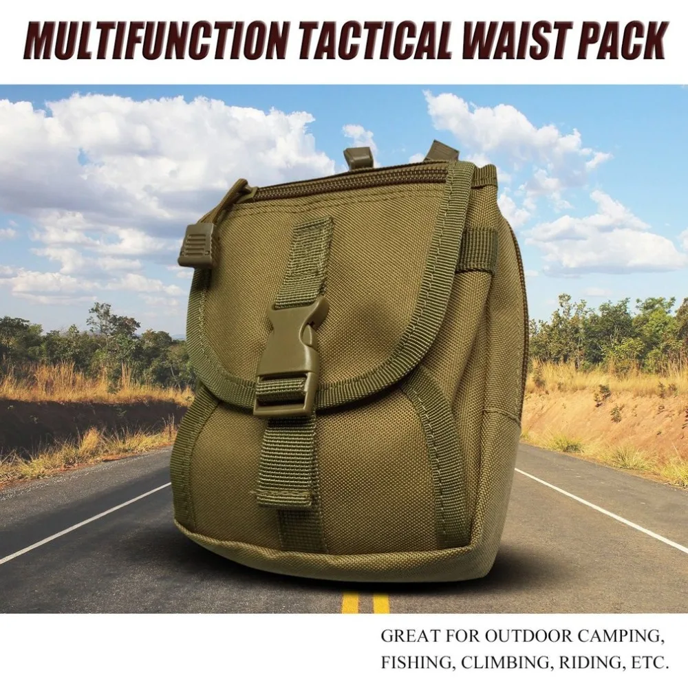 

Tactical Bag Multi-Purpose Tools Holder Bag Tactical Waist Pack Zipper Key Phone Pack Outdoor Sports Bag Camping Hiking Pouch