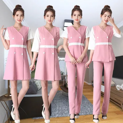 

Cosmetologist work clothes nurse suit dress SPA pedicure beauty salon health salon massage technician clothing female