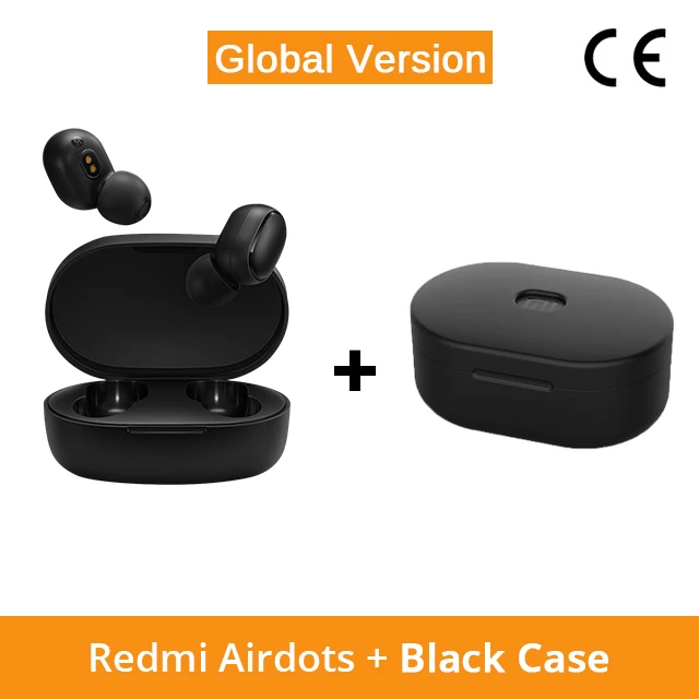 Xiao mi Red mi AirDots, беспроводные наушники с Bluetooth 5,0, наушники для зарядки mi Ture, беспроводные наушники-вкладыши, стерео наушники с басами, управление AI - Цвет: CE Add Black Case