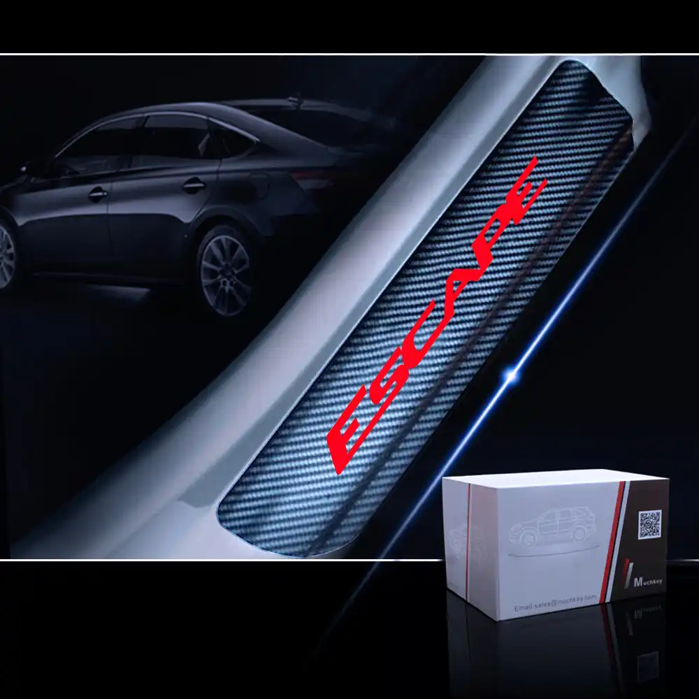 Door Entry Guard Sticker Carbon Fiber Style Threshold Bar Anti-Dirty Scuff Plate for Ford Escape Door Sill Protector 4pcs