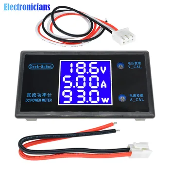 

DC 7-12V 5A 250W Digital LCD Display Current Power Meter Volt Detector Tester Monitor Voltmeter Ammeter Wattmeter Voltage 0-50V