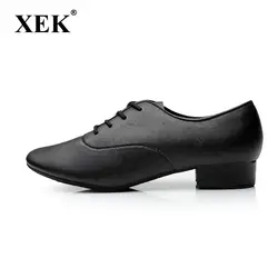 XEK/Высококачественная Мужская Обувь для бальных танцев; цвет белый, черный; туфли для латиноамериканских танцев для мужчин; GSS65
